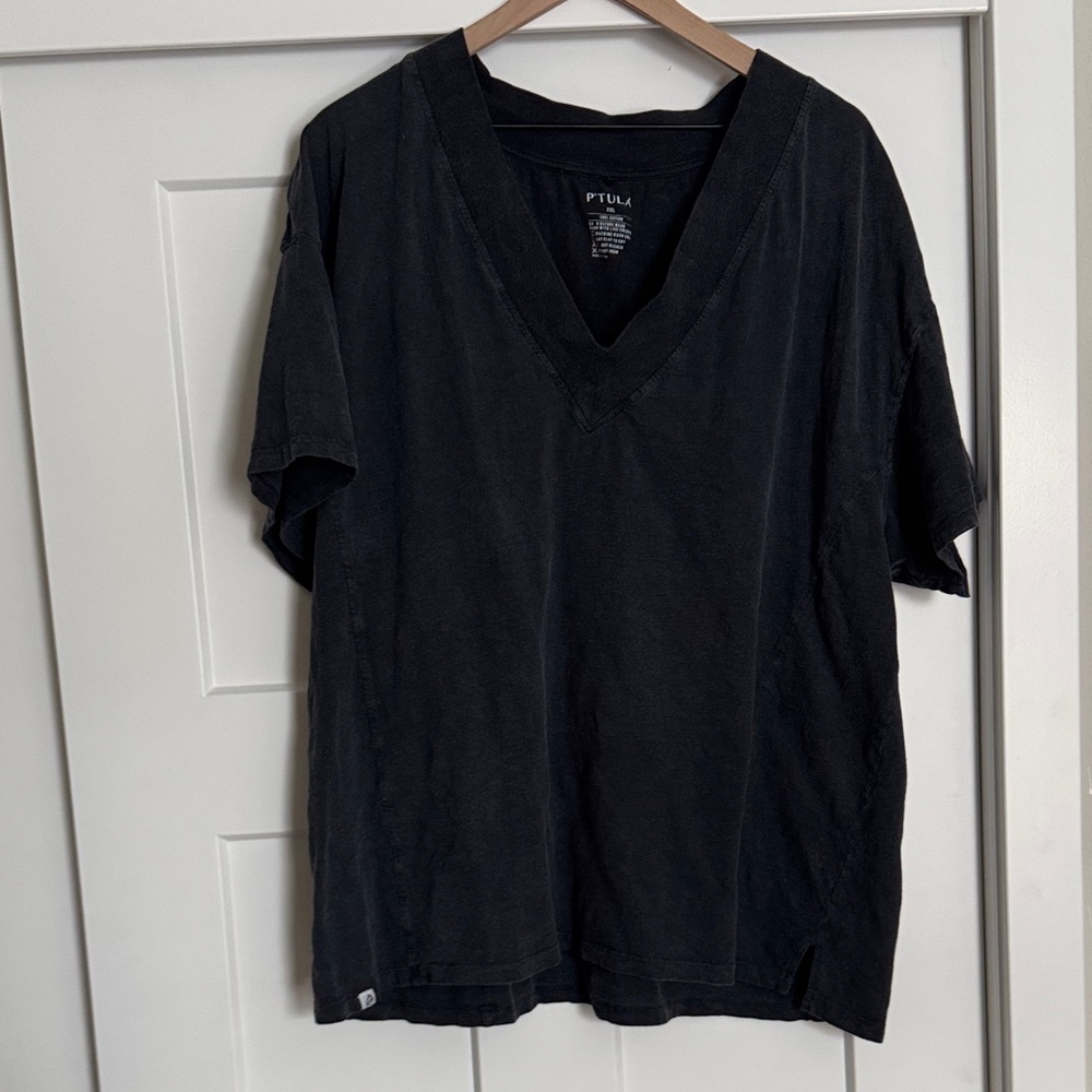 P'tula Washed Grey Boyfriend Tee